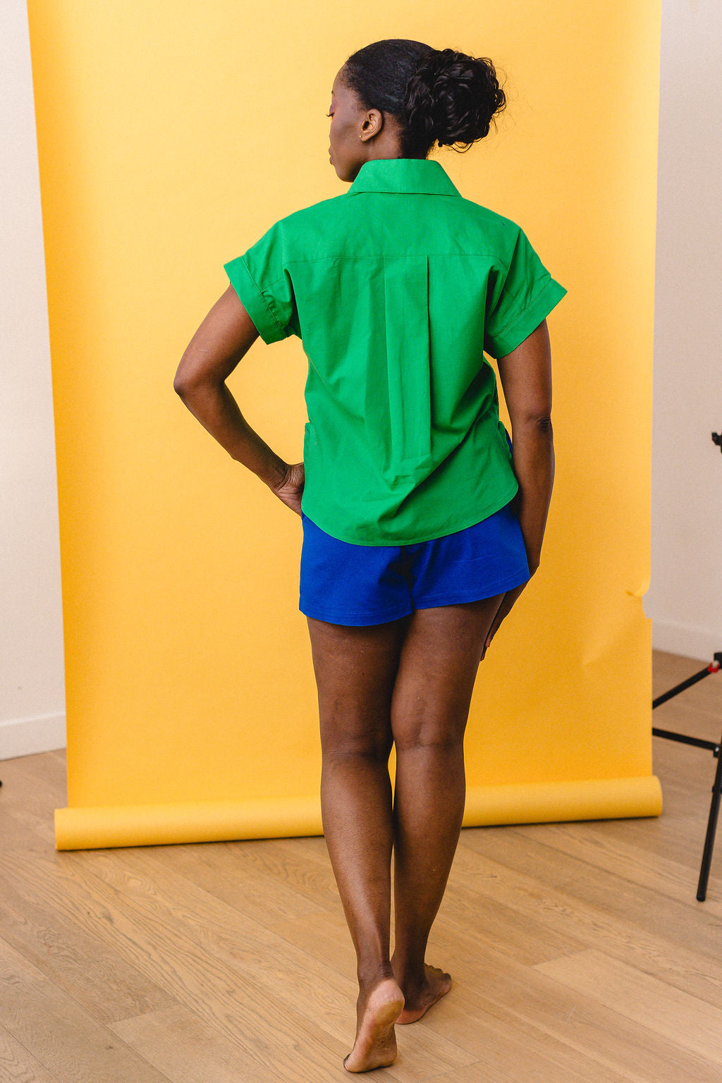 LA CHEMISE TAYTU COTON UNI VERT