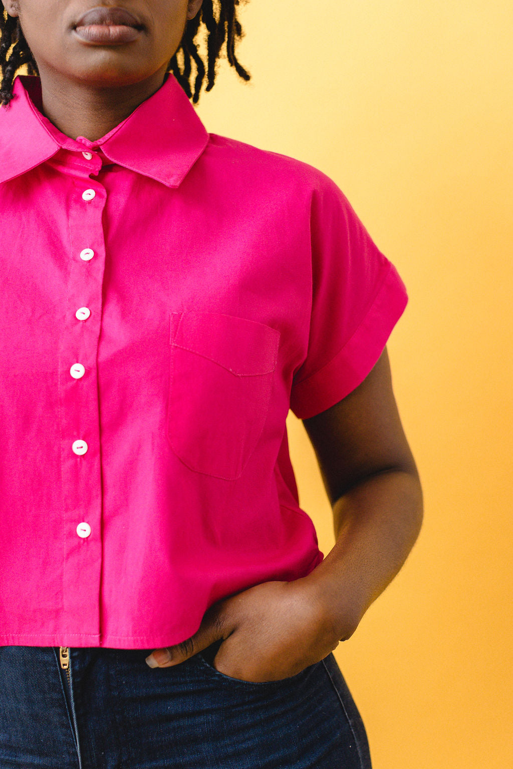 LA CHEMISE TAYTU COTON UNI ROSE