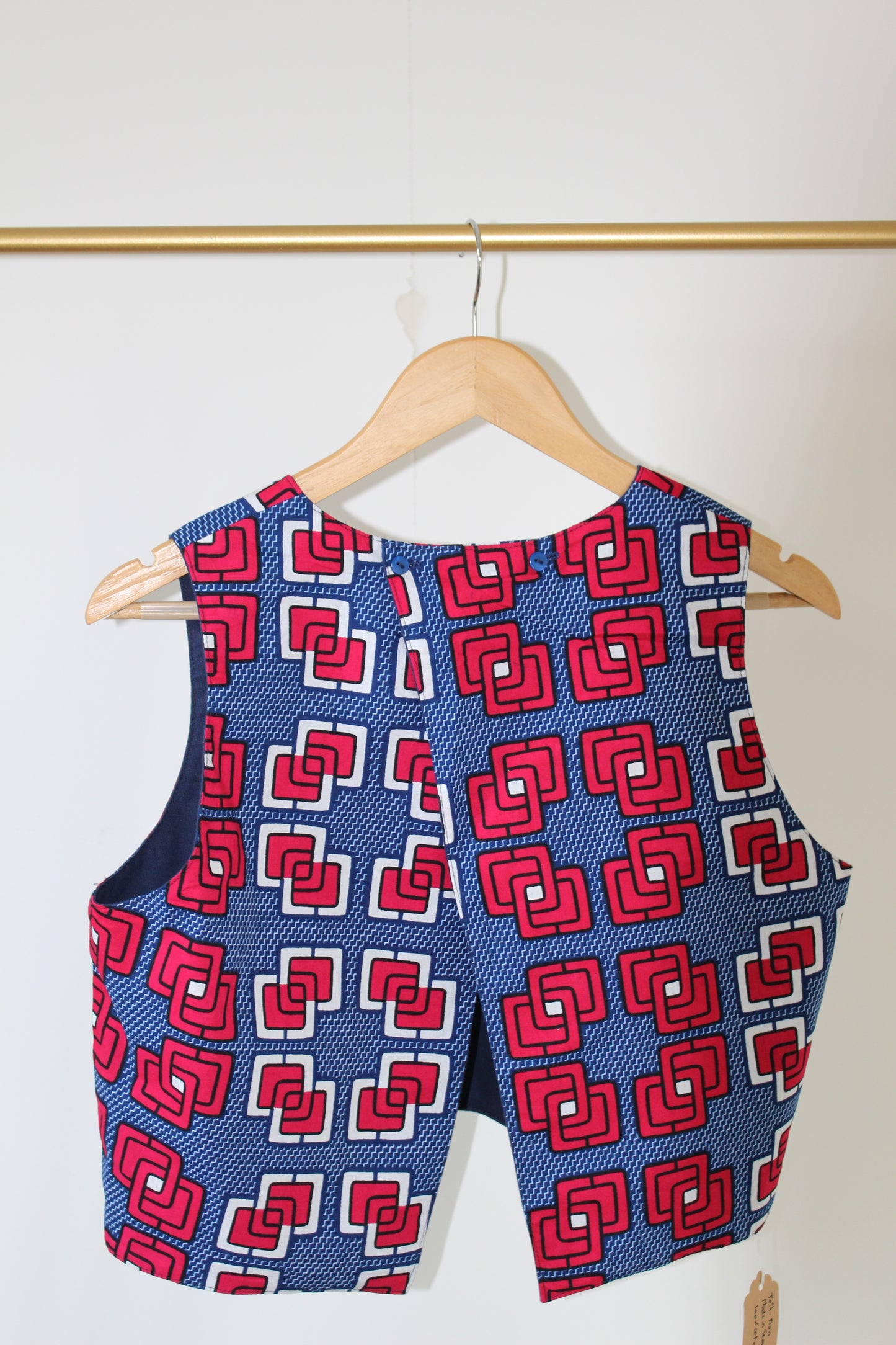 LE CROP TOP REVERSIBLE NANDI WAX CARRES ROSES