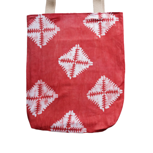 Le TOTE-BAG SANOUYÉ COTON ROUGE TIE AND DYE