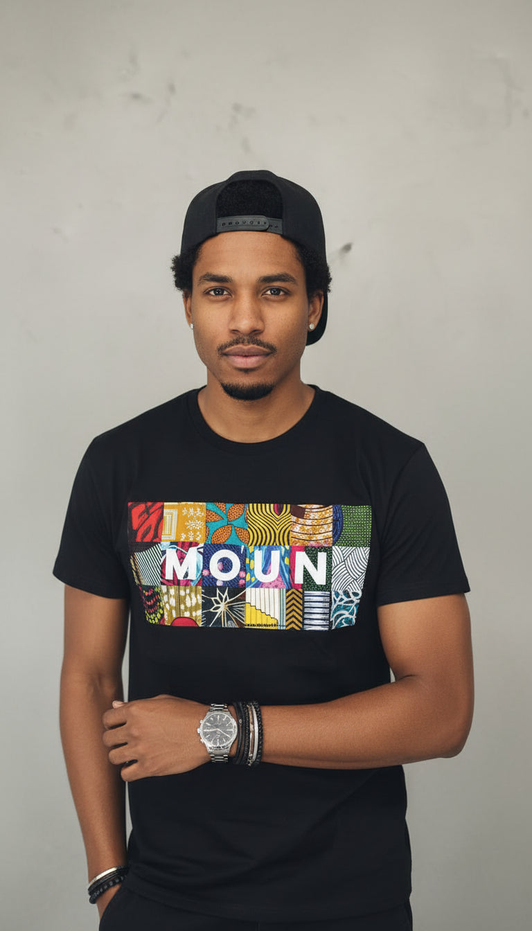 Le t-shirt MOUN ou FANM ou BOUG en wax