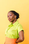 LA CHEMISE TAYTU COTON UNI VERT ANIS