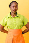 LA CHEMISE TAYTU COTON UNI VERT ANIS