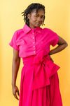 LA CHEMISE TAYTU COTON UNI ROSE
