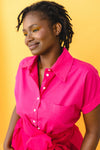LA CHEMISE TAYTU COTON UNI ROSE