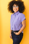 LA CHEMISE TAYTU COTON UNI LILAS