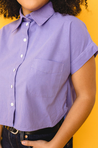 LA CHEMISE TAYTU COTON UNI LILAS