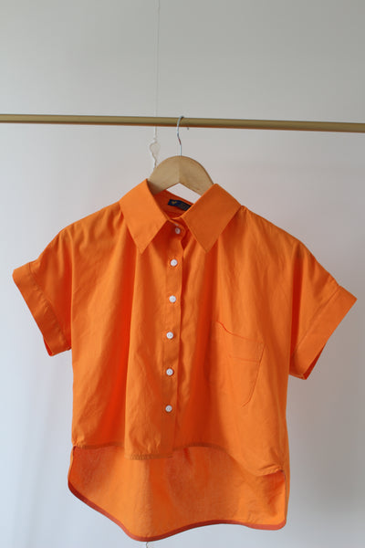 LA CHEMISE TAYTU COTON UNI ORANGE