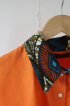 LA CHEMISE TAYTU COTON UNI ORANGE/COL EN WAX