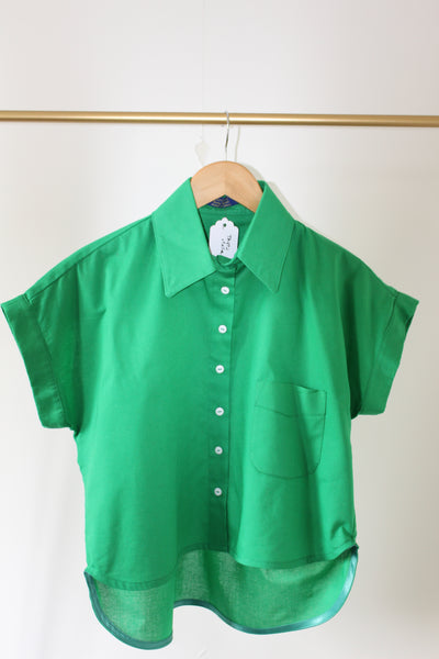 LA CHEMISE TAYTU COTON UNI VERT