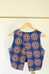 LE CROP TOP REVERSIBLE NANDI WAX DISQUES BLEUS