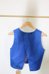 LE CROP TOP REVERSIBLE NANDI WAX DISQUES BLEUS