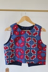 LE CROP TOP REVERSIBLE NANDI WAX CARRES ROSES