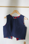 LE CROP TOP REVERSIBLE NANDI WAX CARRES ROSES