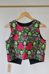 LE CROP TOP REVERSIBLE NANDI WAX FLEURS ROSES