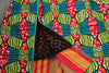 LA JUPE SONRISA - Wax tons  vert et rouge