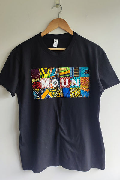 Le t-shirt MOUN ou FANM ou BOUG en wax