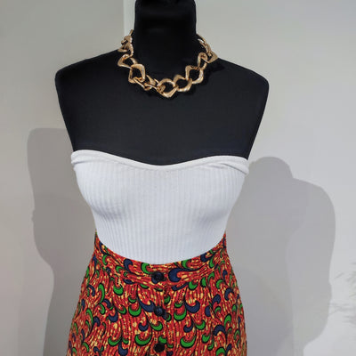 LA JUPE ASHANTI WAX ORANGE